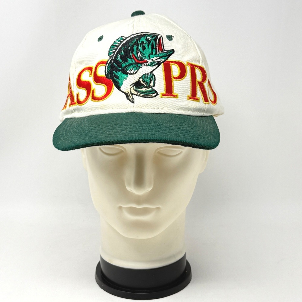 Vintage 90s Bass Pro Giant Logo Embroidered Snapback Hat Youngan Wool Button